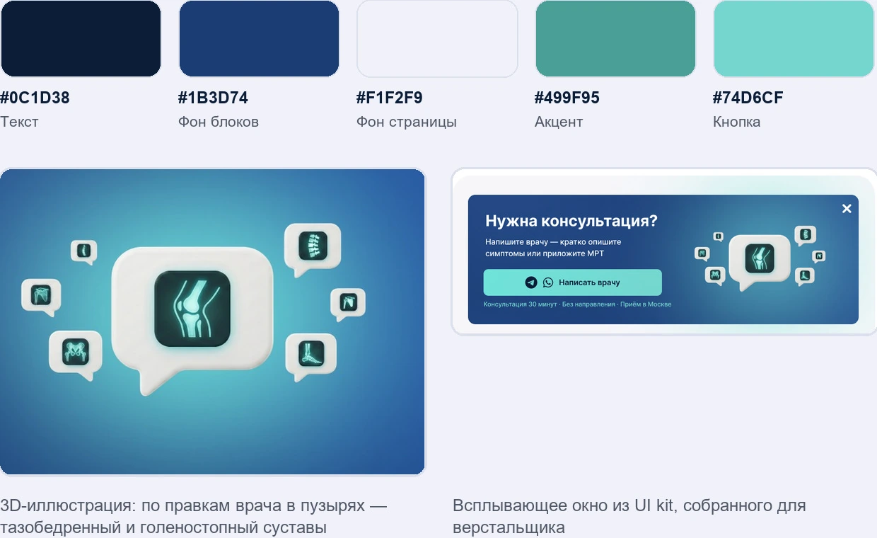 UI kit и визуальная система медицинского сайта